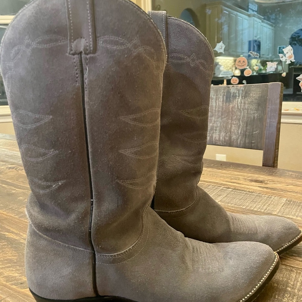 J. Chisholm Gray Heeled Boots